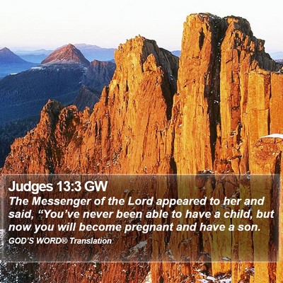 Judges 13:3 GW Bible Verse Image