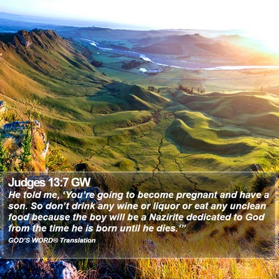 Judges 13:7 GW Bible Verse Image