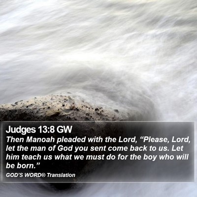 Judges 13:8 GW Bible Verse Image