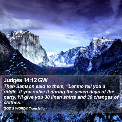 Judges 14:12 GW Bible Verse Image