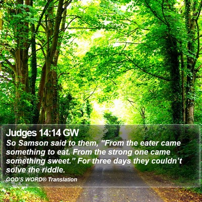 Judges 14:14 GW Bible Verse Image