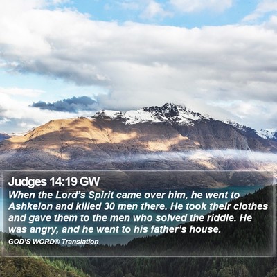 Judges 14:19 GW Bible Verse Image