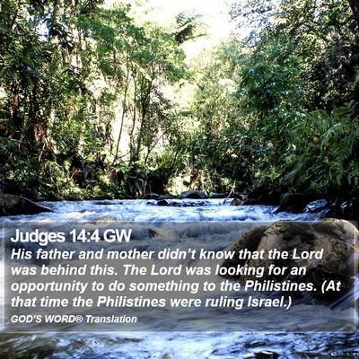 Judges 14:4 GW Bible Verse Image