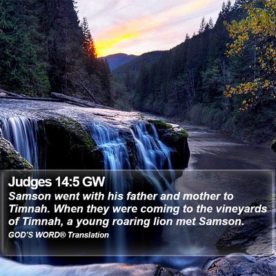 Judges 14:5 GW Bible Verse Image