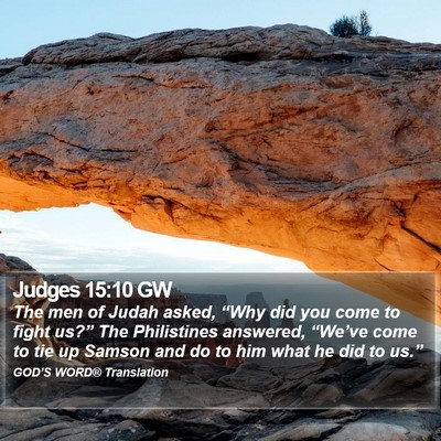 Judges 15:10 GW Bible Verse Image