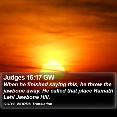 Judges 15:17 GW Bible Verse Image