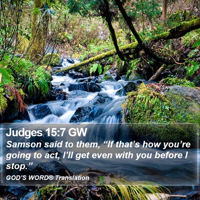 Judges 15:7 GW Bible Verse Image
