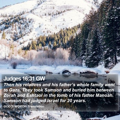 Judges 16:31 GW Bible Verse Image