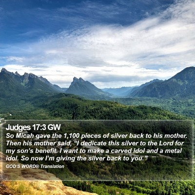 Judges 17:3 GW Bible Verse Image