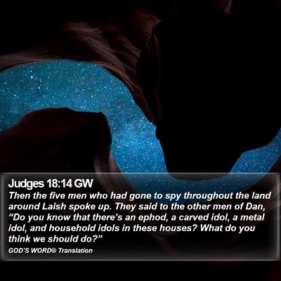 Judges 18:14 GW Bible Verse Image