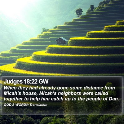 Judges 18:22 GW Bible Verse Image