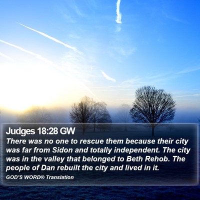 Judges 18:28 GW Bible Verse Image