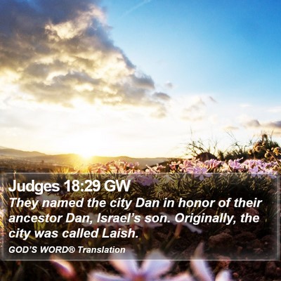 Judges 18:29 GW Bible Verse Image
