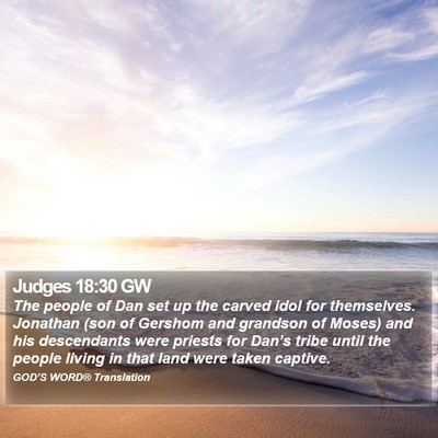 Judges 18:30 GW Bible Verse Image