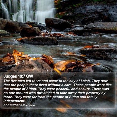 Judges 18:7 GW Bible Verse Image