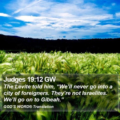 Judges 19:12 GW Bible Verse Image