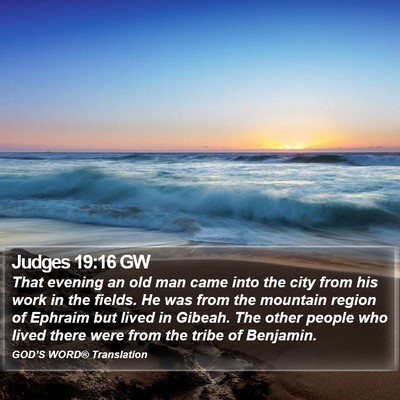 Judges 19:16 GW Bible Verse Image