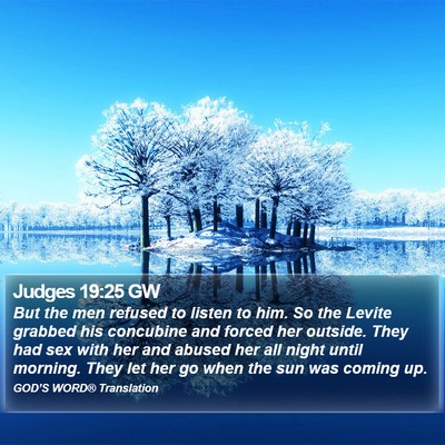 Judges 19:25 GW Bible Verse Image