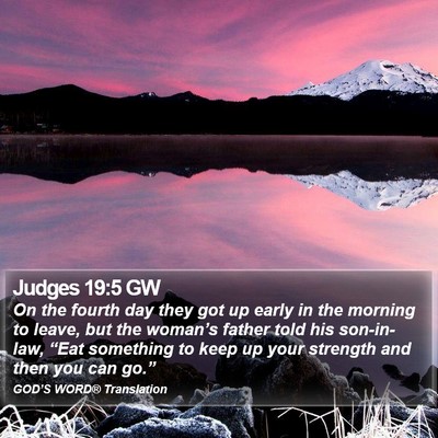 Judges 19:5 GW Bible Verse Image