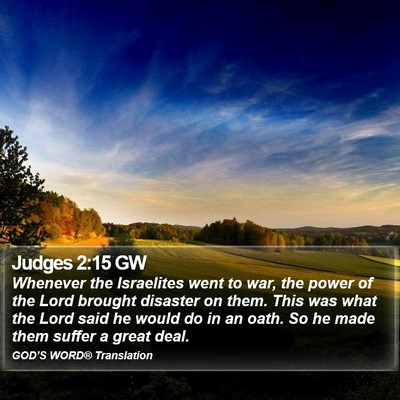 Judges 2:15 GW Bible Verse Image