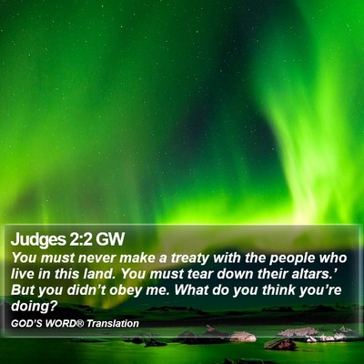 Judges 2:2 GW Bible Verse Image