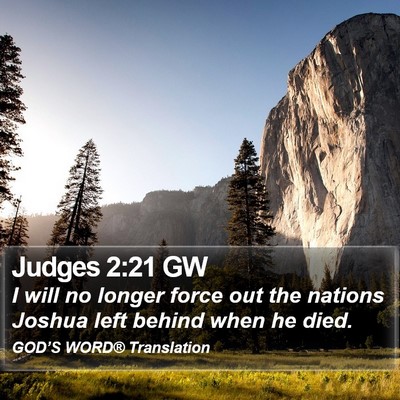 Judges 2:21 GW Bible Verse Image