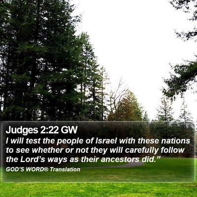 Judges 2:22 GW Bible Verse Image