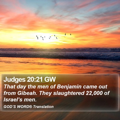 Judges 20:21 GW Bible Verse Image