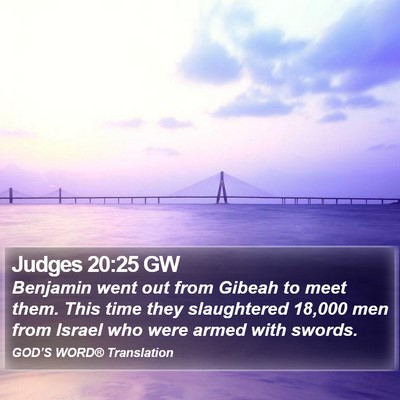 Judges 20:25 GW Bible Verse Image