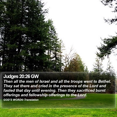 Judges 20:26 GW Bible Verse Image