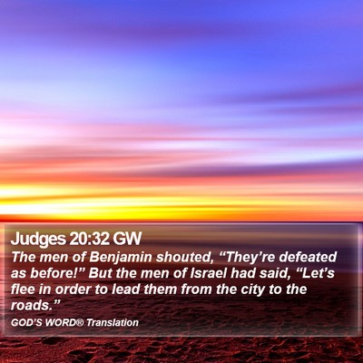 Judges 20:32 GW Bible Verse Image