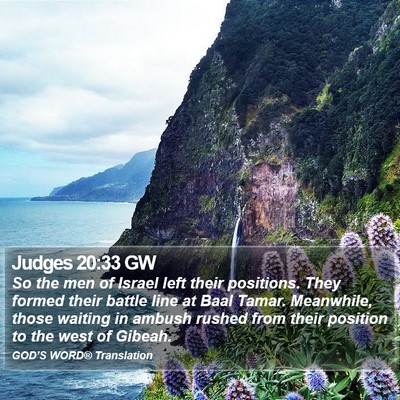 Judges 20:33 GW Bible Verse Image