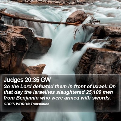 Judges 20:35 GW Bible Verse Image