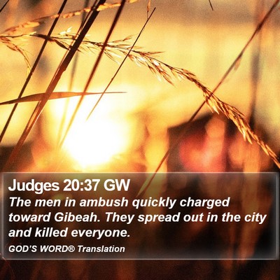 Judges 20:37 GW Bible Verse Image