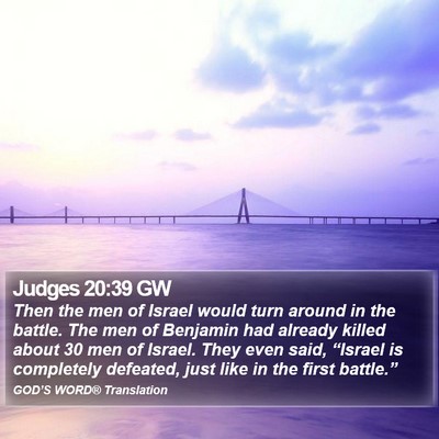 Judges 20:39 GW Bible Verse Image