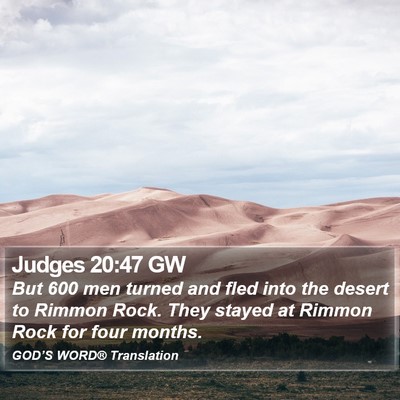 Judges 20:47 GW Bible Verse Image