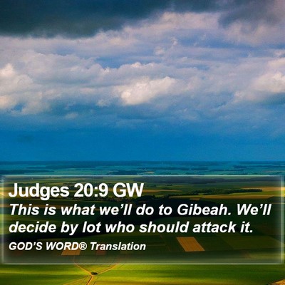 Judges 20:9 GW Bible Verse Image