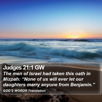Judges 21:1 GW Bible Verse Image