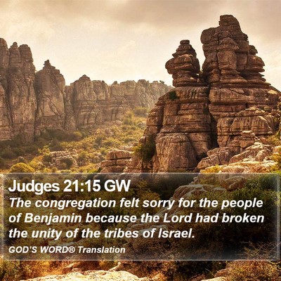 Judges 21:15 GW Bible Verse Image