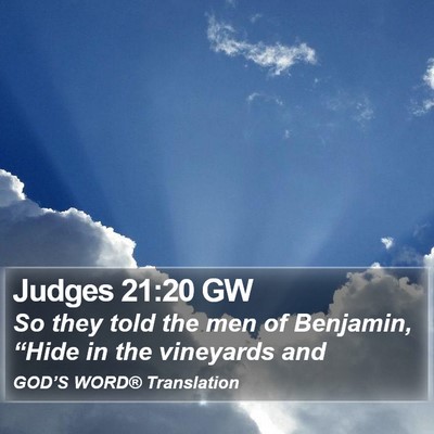 Judges 21:20 GW Bible Verse Image