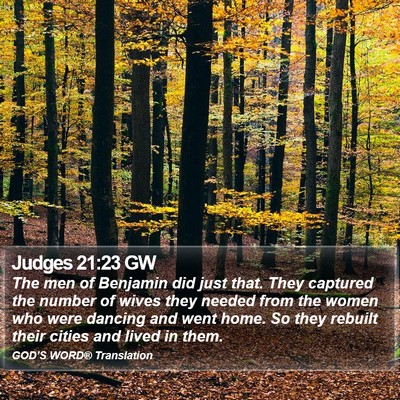 Judges 21:23 GW Bible Verse Image