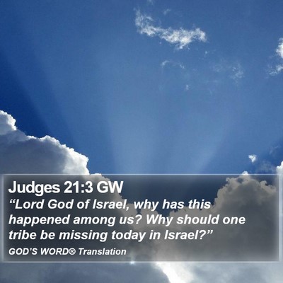 Judges 21:3 GW Bible Verse Image