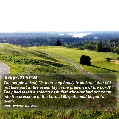 Judges 21:5 GW Bible Verse Image