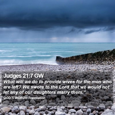 Judges 21:7 GW Bible Verse Image