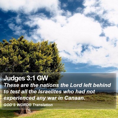 Judges 3:1 GW Bible Verse Image