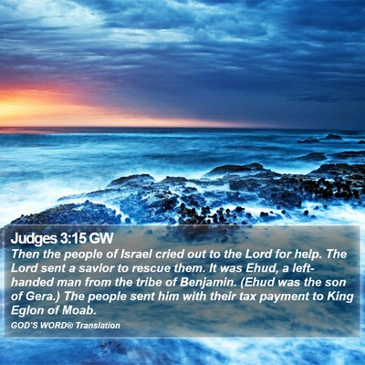 Judges 3:15 GW Bible Verse Image