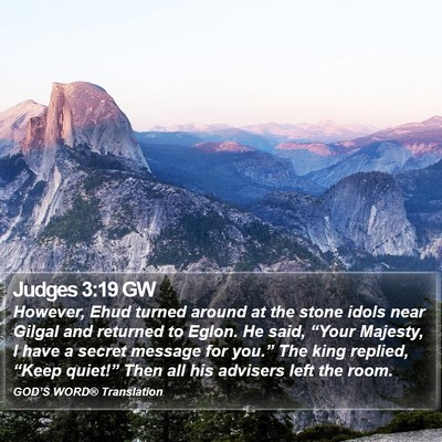 Judges 3:19 GW Bible Verse Image