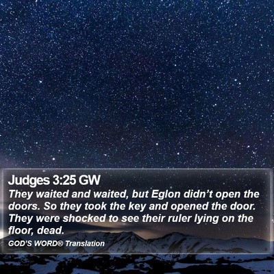 Judges 3:25 GW Bible Verse Image