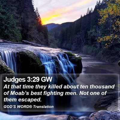 Judges 3:29 GW Bible Verse Image