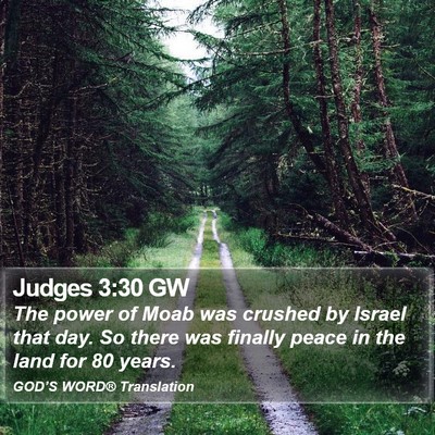Judges 3:30 GW Bible Verse Image